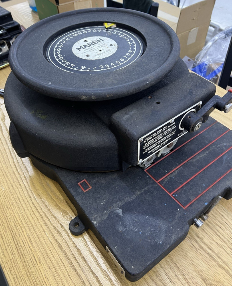 Marsh Stencil Cutter Machine Model R1" 6787 Vintage