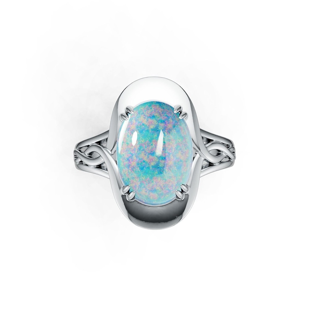 Sterling Silver Semi Mount Ring Setting Oval OV 14X10mm Cabochon
