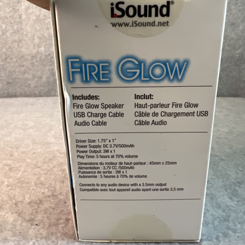 iSound Fire Waves Color Changing Bluetooth Speaker Black & Red