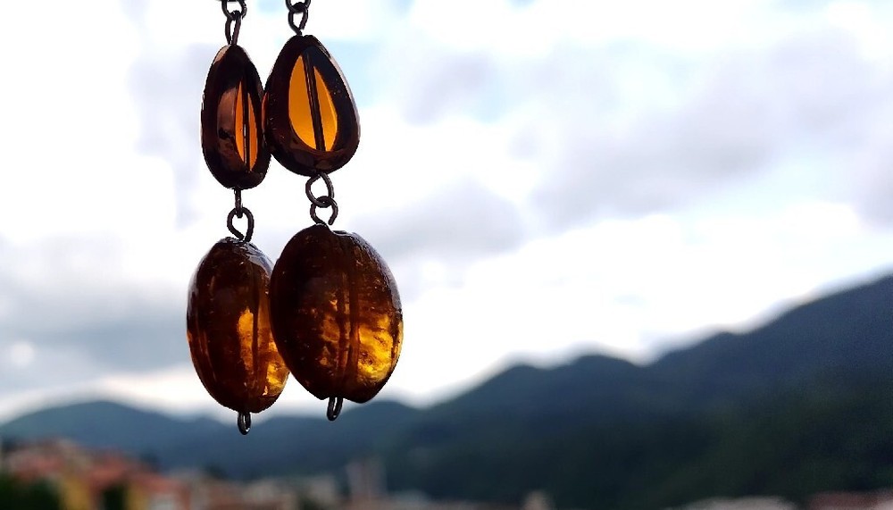 Beautiful glass earrings