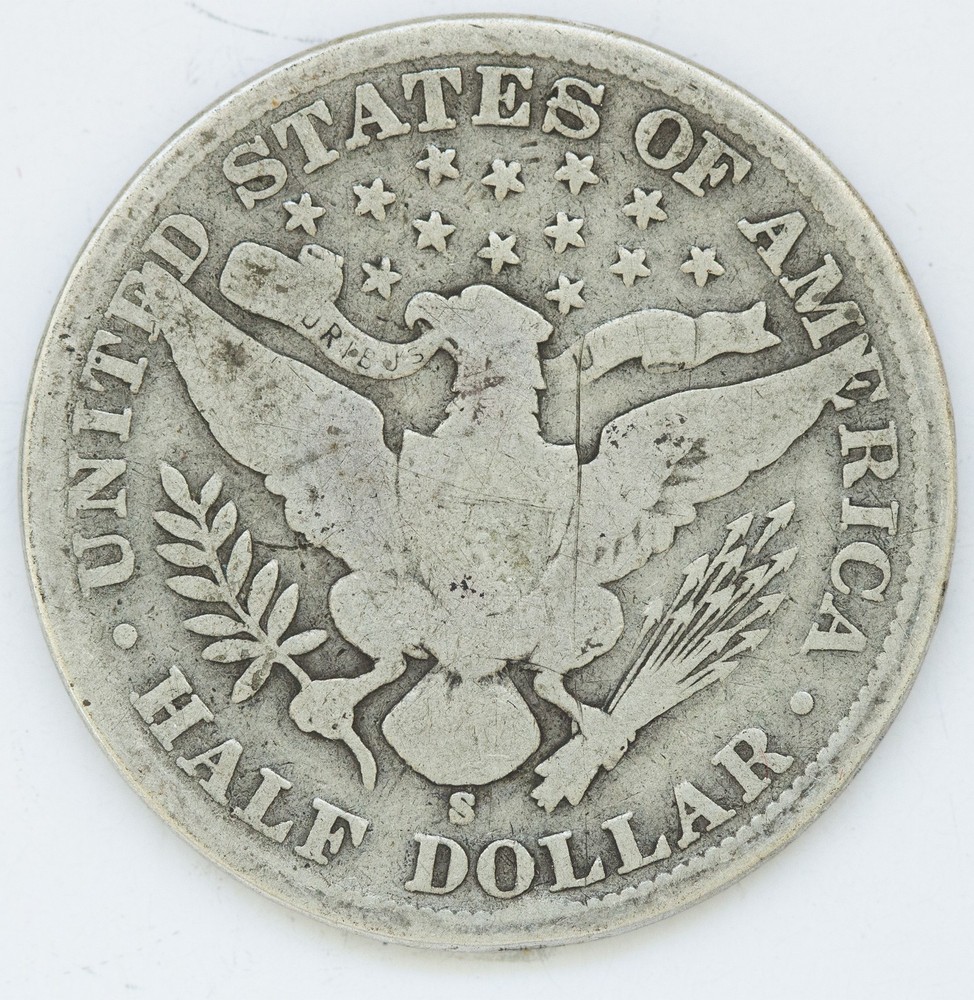 1904 -S Barber Silver half dollar - (AP 22196)