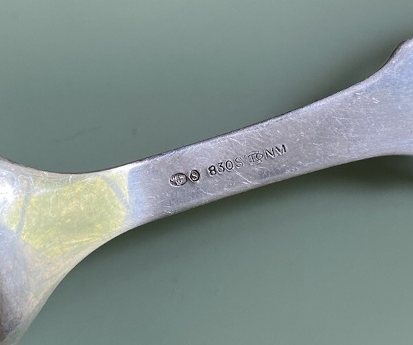 VINTAGE NORWAY 830 SILVER ORNATE SOUP SPOON