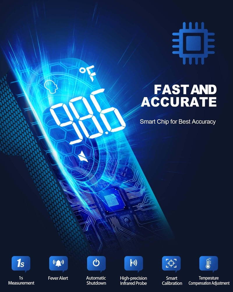 No Touch Forehead Thermometer Infrared Digital