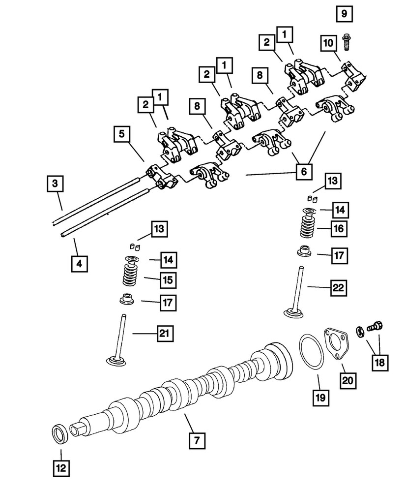 Genuine Mopar Exhaust Valve Spring 4892082AA
