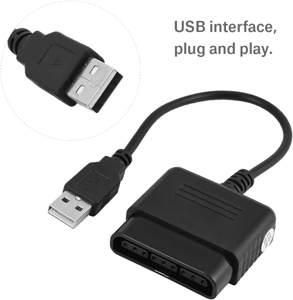 PS2 to PS3 & USB controller converter adapter cable Use PS2 gamepad on PS3 or PC