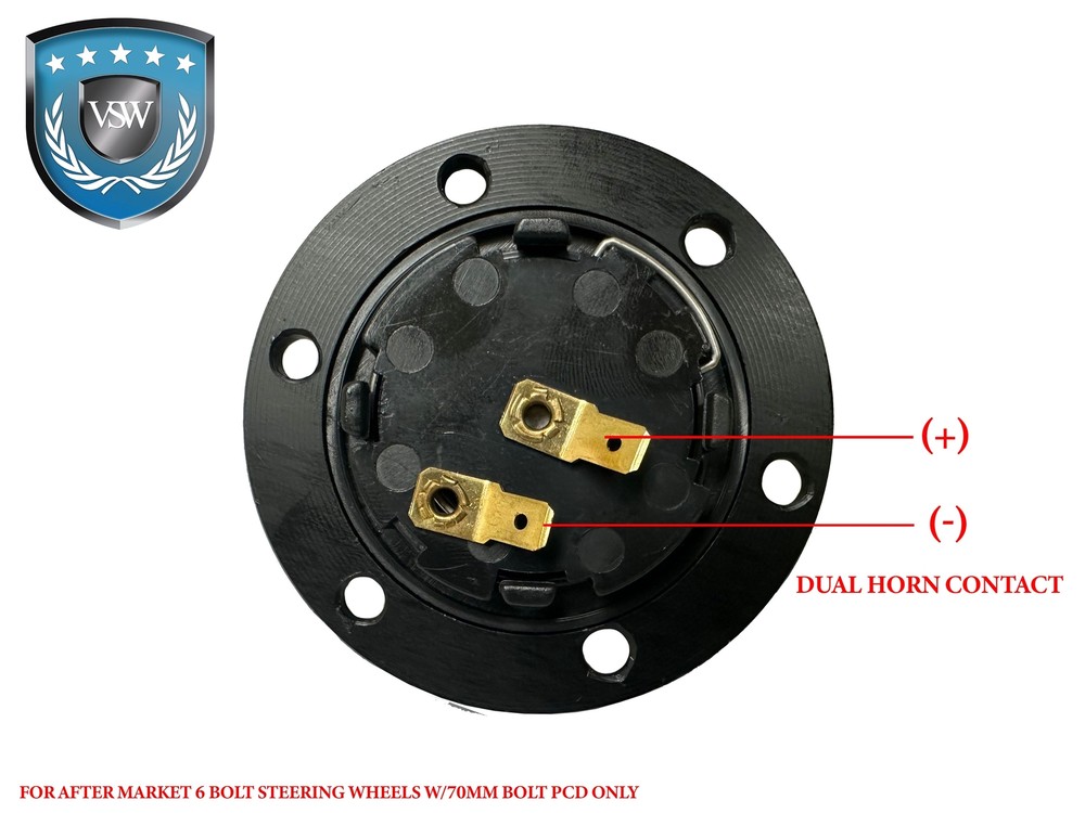 VSW 6-Bolt Chrome Horn Button, Buick Tri-Shield Emblem