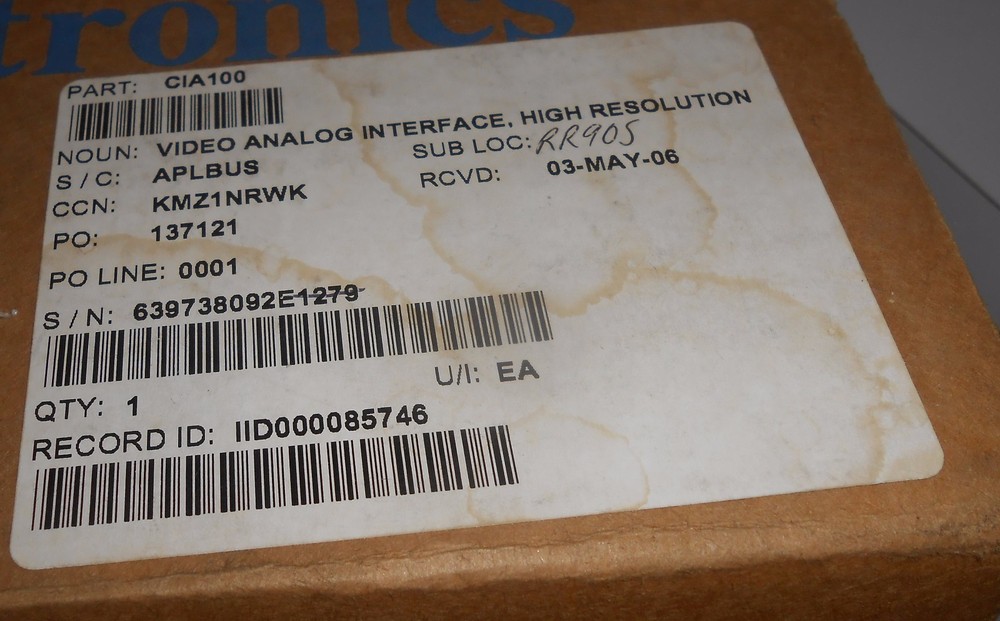EXTRON INLINE CIA100 VIDEO ANALOG INTERFACE ,HIGH RESOLUTION NIB