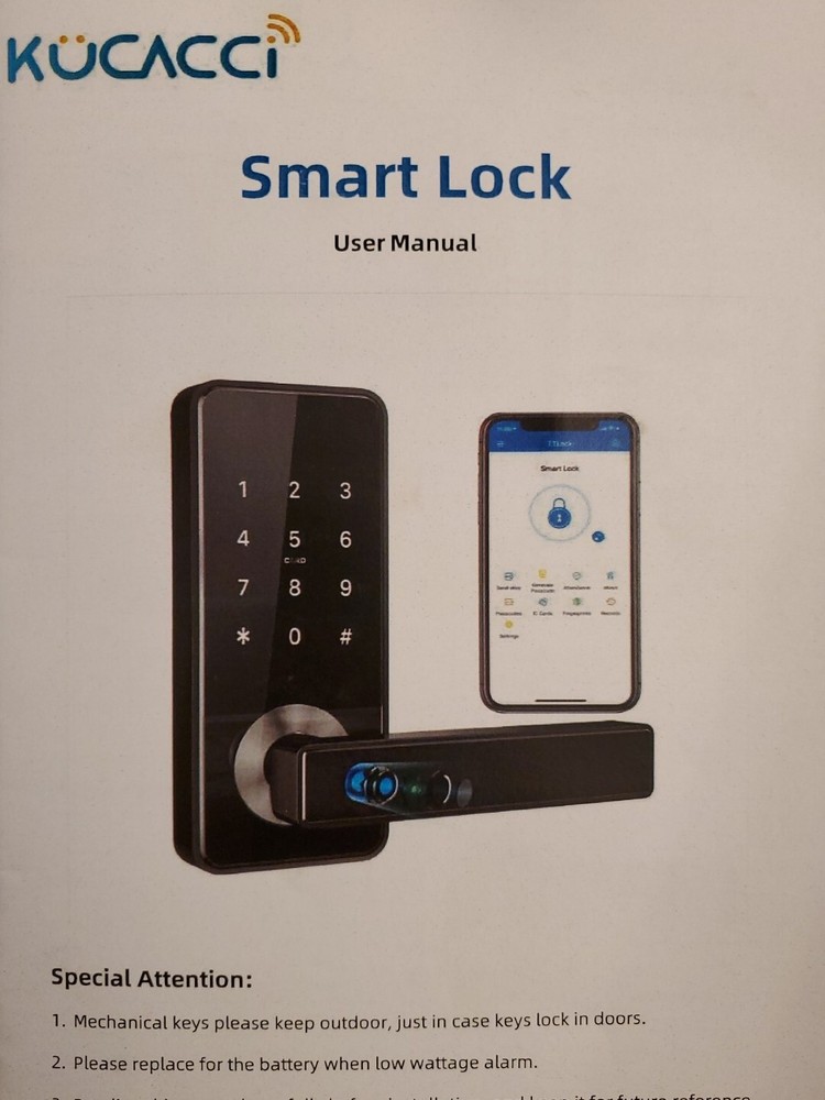 KUCACCI Smart Lock with Keypads, Electronic Door Lock
