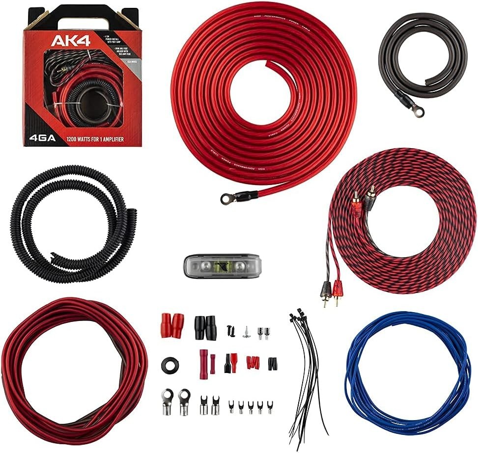 Complete 4 Gauge CCA Amplifier Installation Wiring Kit - Ampkit Helps Make Co...