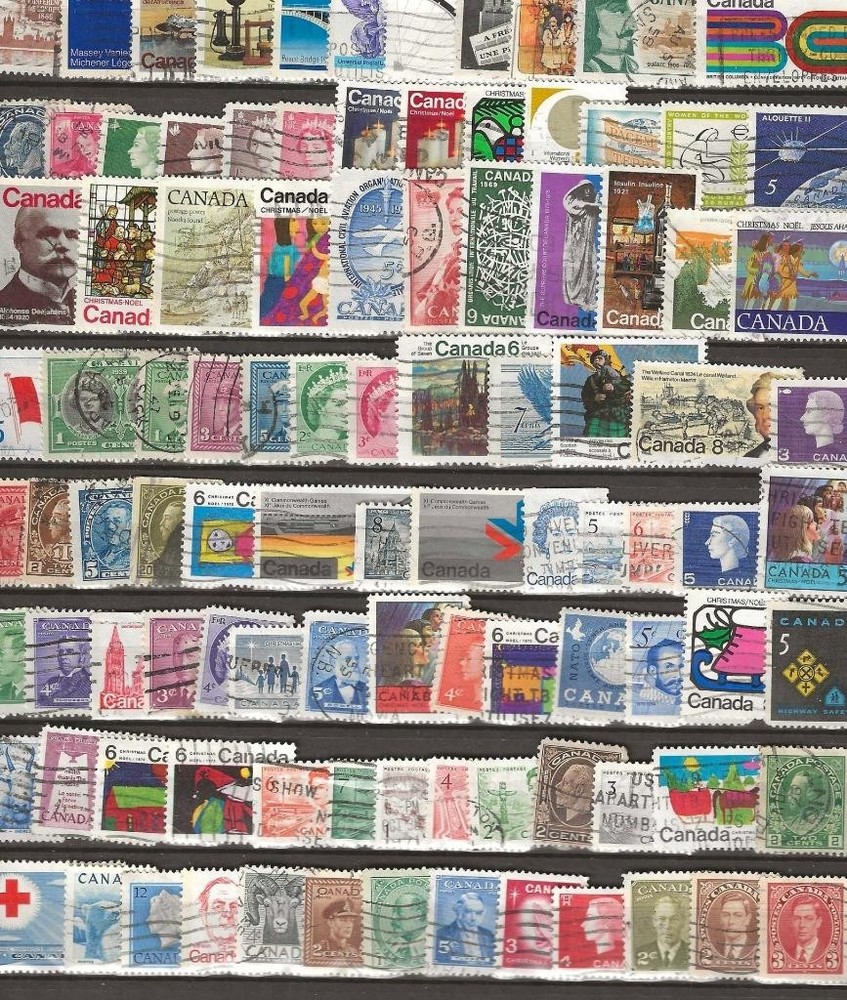 CANADA - PACKET OF 100 USED STAMPS - B4