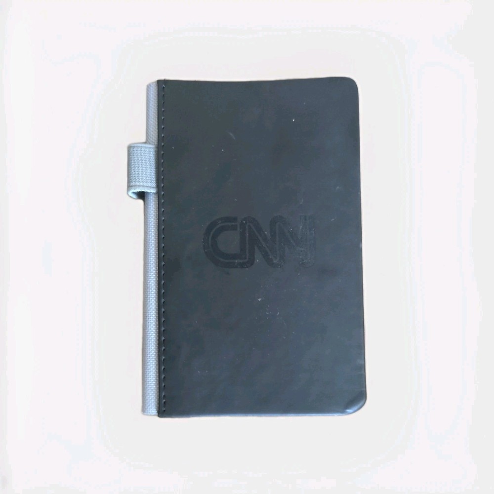 CNN Brandes Notebook With Pen - Grey - Lined Pages