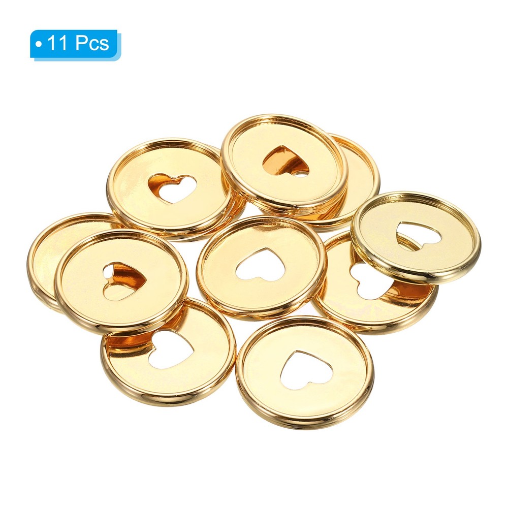35mm Book Binding Discs 11pcs Discbound Expansion Discs Plating Heart, Golden