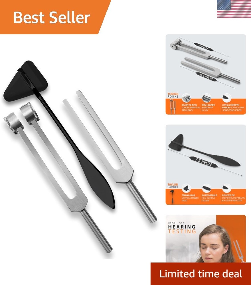 Comprehensive Diagnostic Tool Set: Aluminum Tuning Forks with Percussion Hammer