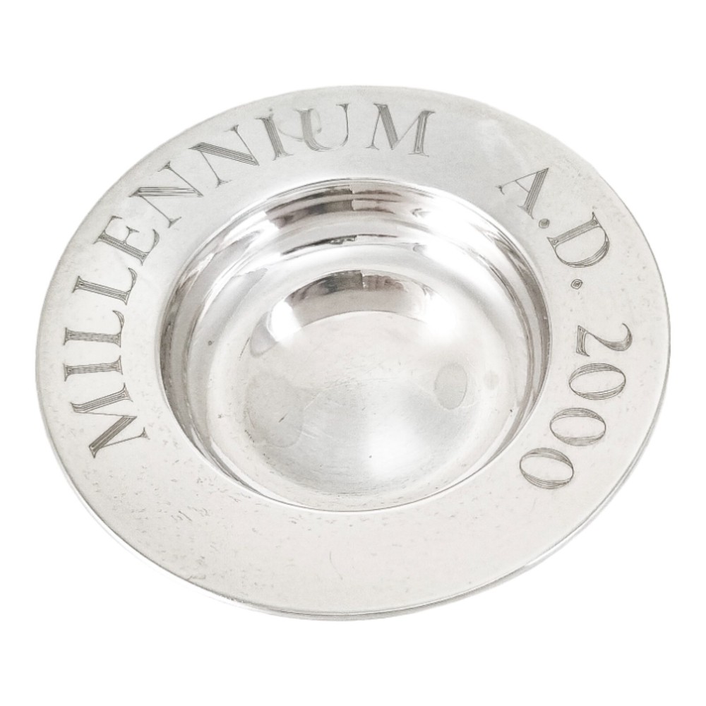 Commemorative sterling silver Millennium armada dish with special 2000 hallmark