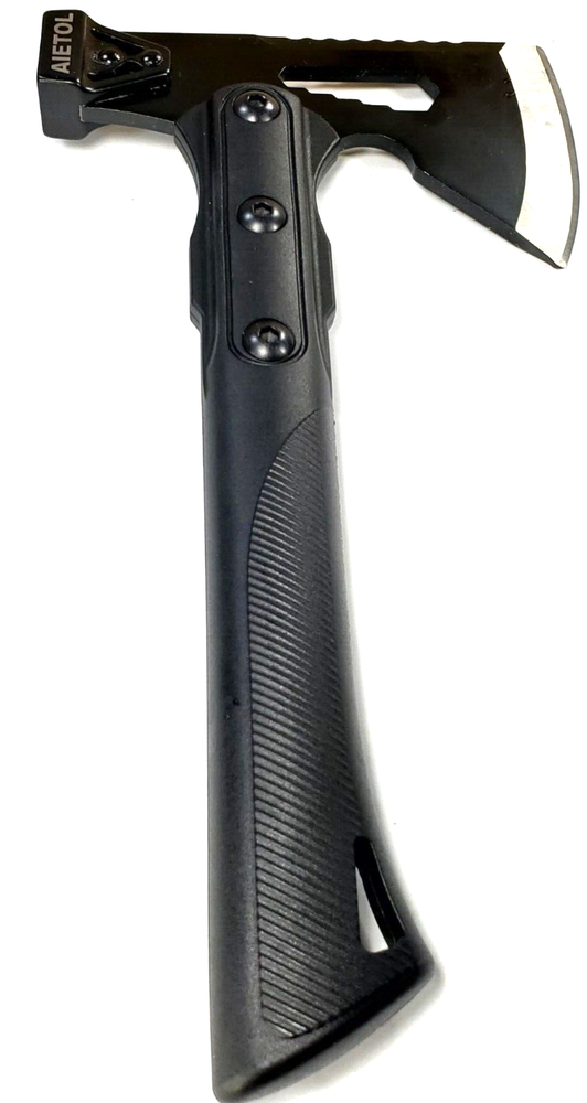 AIETOL Multi-Function 10.5-Inch AXE & HAMMER + Sheath, Stainless Steel