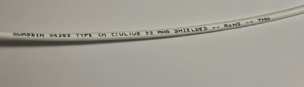 50 FT BELDEN 8723 EQUIVALENT 2 PAIR (4 CORE) SHIELDED COMMUNICATIONS CABLE