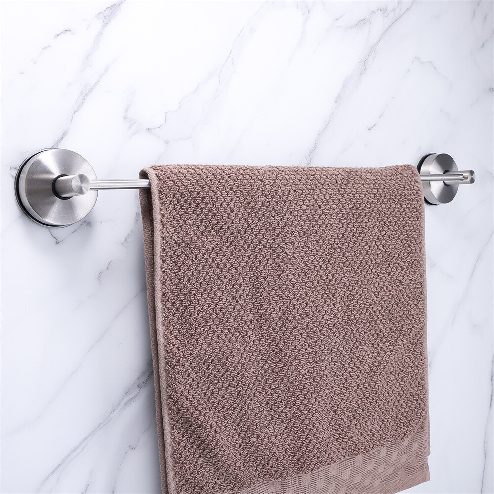 1pc Suction Towel Single Rail Bar Shower Bath Sponge Robe Kitchen Tool 21.65in