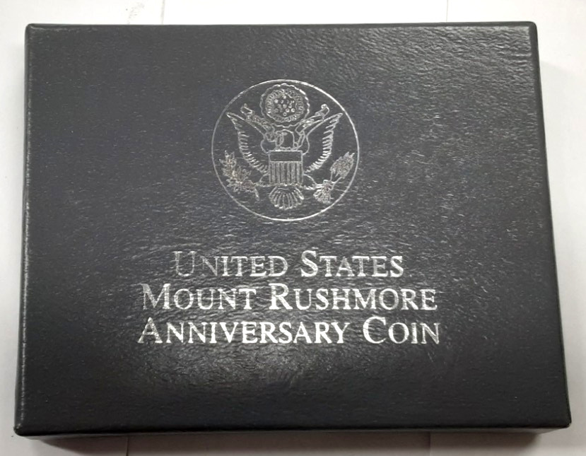 1991-D US Mint Mount Rushmore UNC Clad 50C in OGP & COA