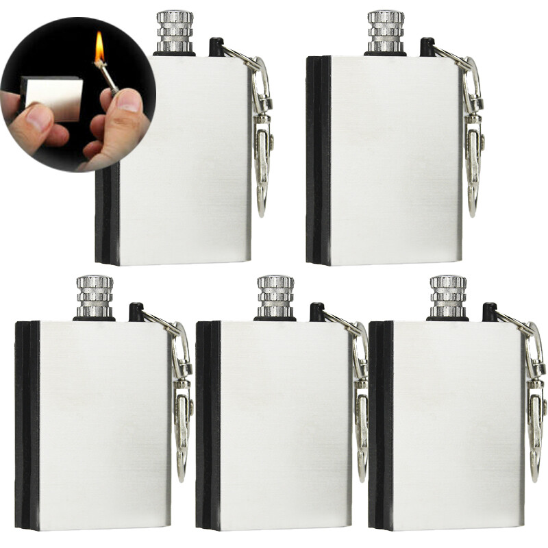 5pcs Waterproof Match Permanent Lighter Striker Fire Starter Emergency Survival