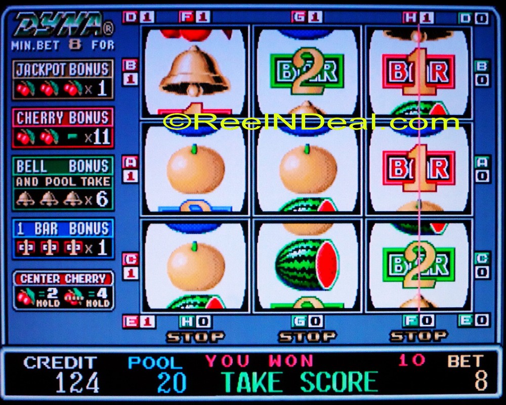 Dyna Super Cherry Master Rare 8-Liner Slot Machine Highly Profitable