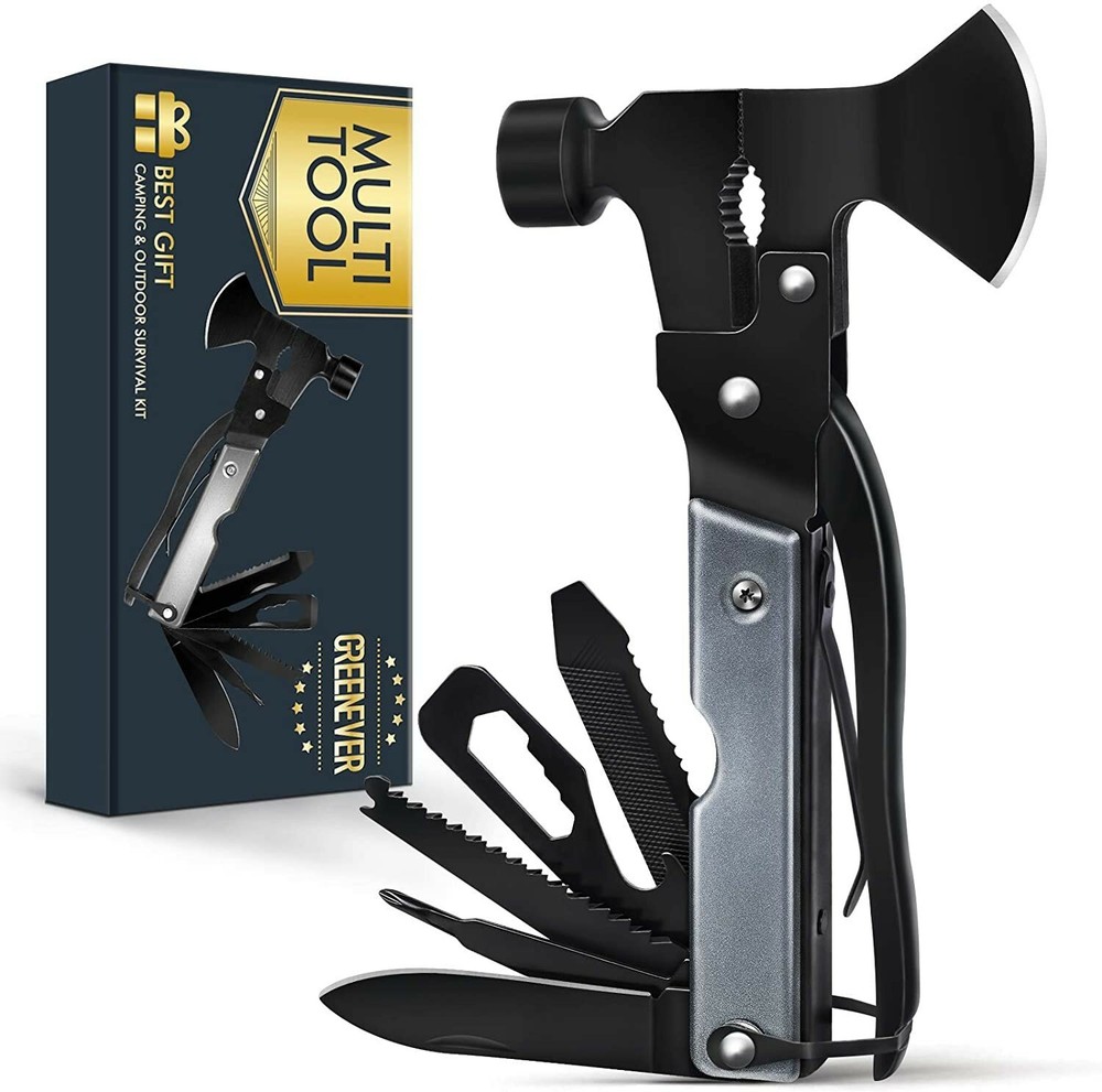 Multitool Hatchet Camping Accessories 14 in 1 Tools, Perfect gift for campers