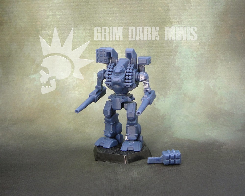 BTech Scale - Warhammer w Open Launchers proxy mech (retro style)