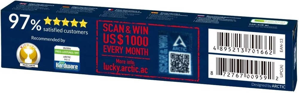 ARCTIC MX-4 8 g - Performance Thermal Paste for all processors CPU, GPU - PC, PS