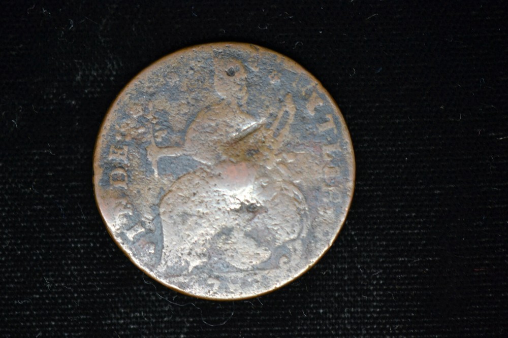 1787 Connecticut Colonial- Draped Bust Left- Reverse Hit- Very Good