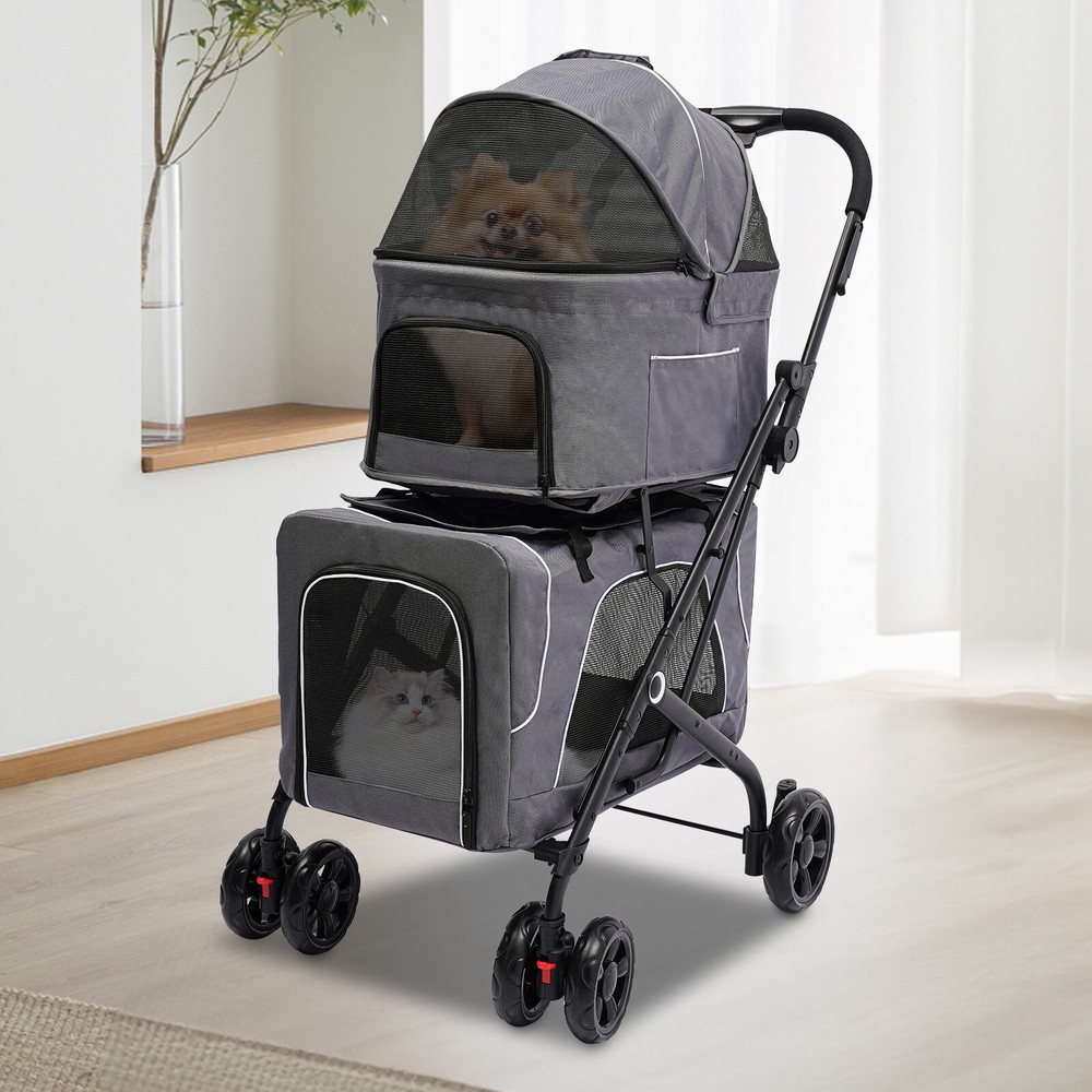 Foldable Pet Cart for Small/Medium Dogs and Cats - Durable and Versatile