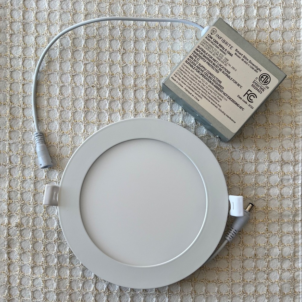 InfiBrite 6" Smart Slim Recessed LED Downlight, WiFi, 12W Dimmable, Alexa/Google