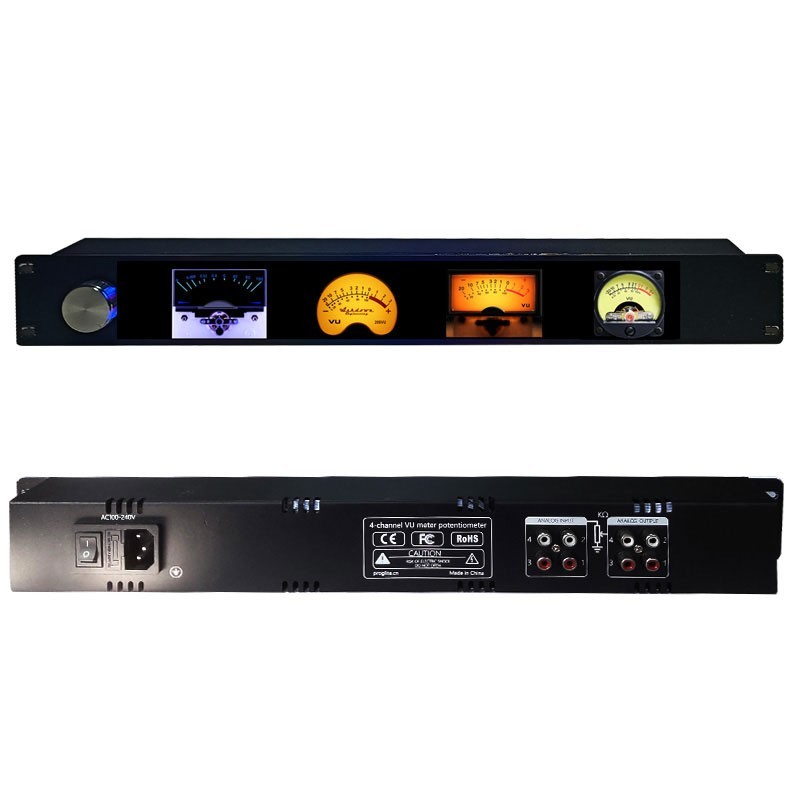 Multi-mode 4Ch LCD VU Meter Volume Controller with Digital Volume Potentiometer