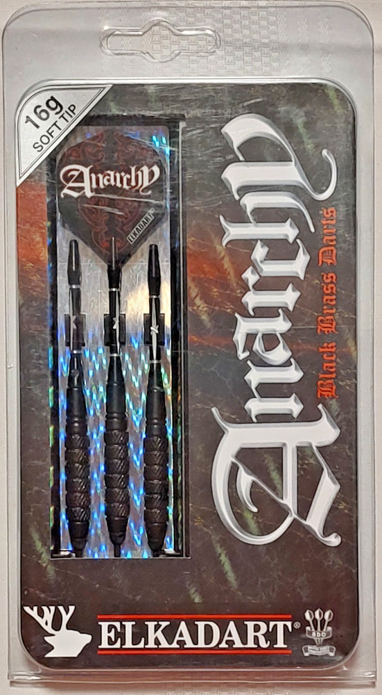Anarchy Soft Tip Dart Set - 16gm, Black Brass