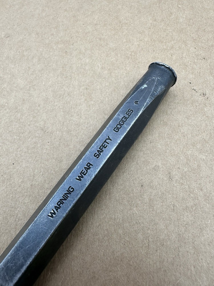 Snap-On Flat Hand Chisel PPC824B - 7-1/4" Length 3/4" Edge 5/8" Hex - Punch