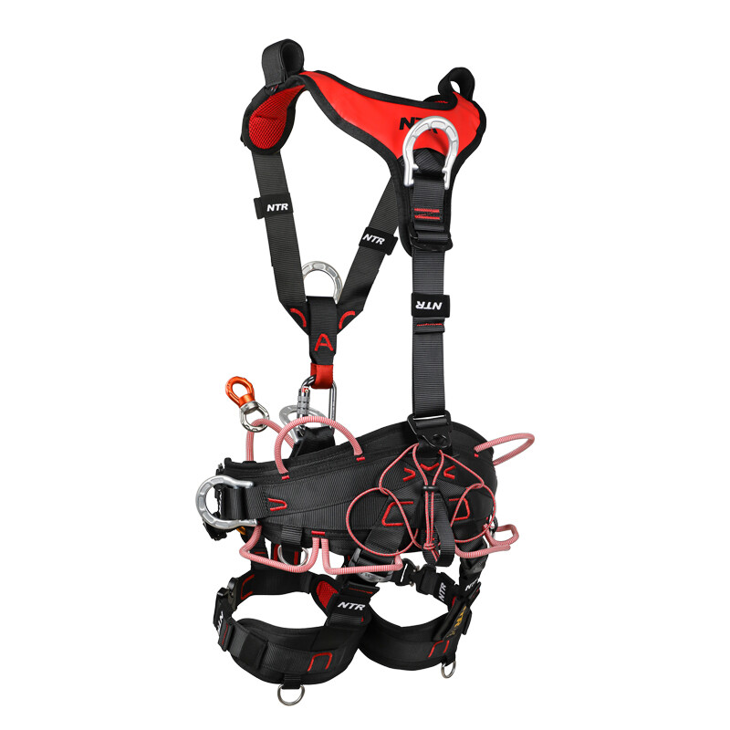 Tree Climbing Harness Arborist Work Positioning Lanyard Rope Set