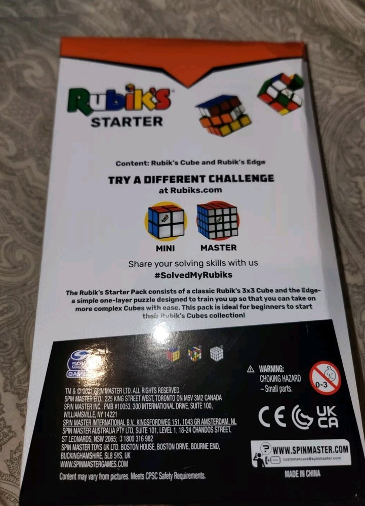 Rubik’s Cube Starter Pack For Beginners Includes Original 3x3 Cube & Edge 3x3x1