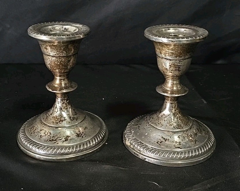 Sterling Silver  Candle Holders