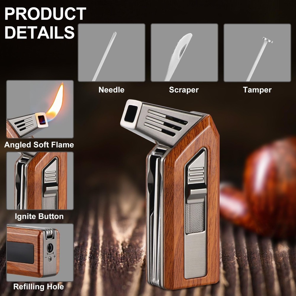 Soft Flame Lighters Mahogany+Silver Combo