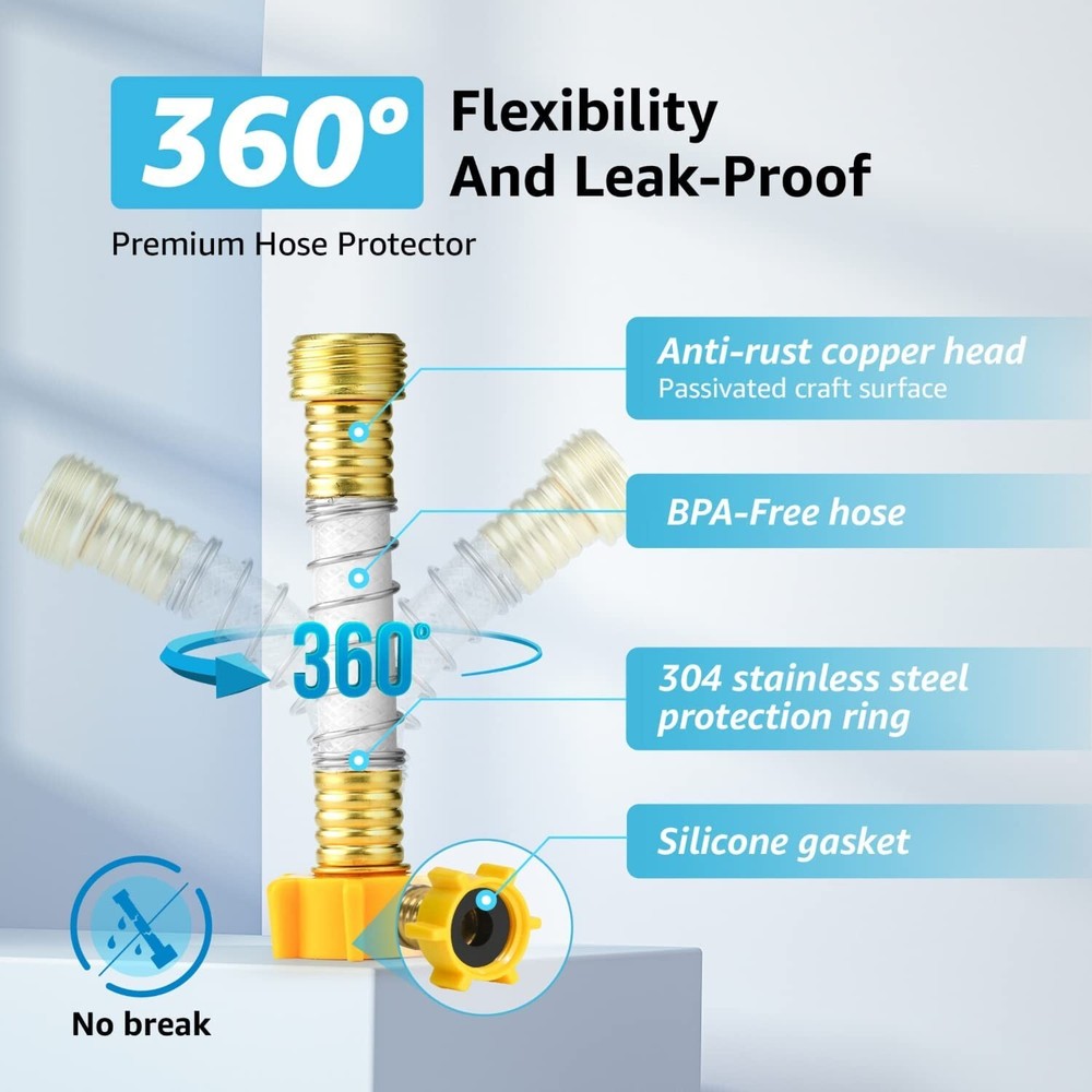 AQUA CREST RV Inline Water Filter with Hose Protector,Drinking & Washing Filter