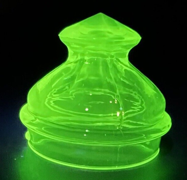 Percolator Pot Knob Replacement Green Vaseline Glass Depression