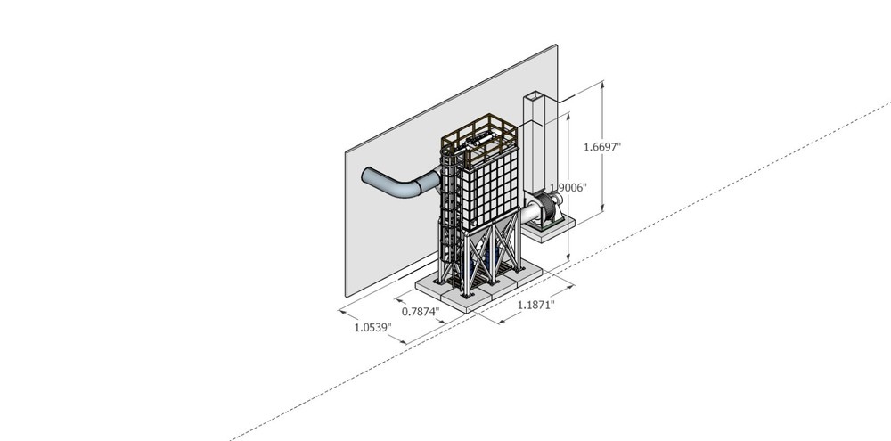 N Scale Dust Collection Rec. Med. Kit for Grain Elevator Structures 1:160
