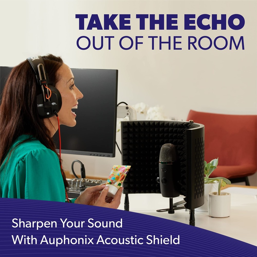 Isolation Shield - Microphone Reflection Filter for Recording - Mic Studio Eq...
