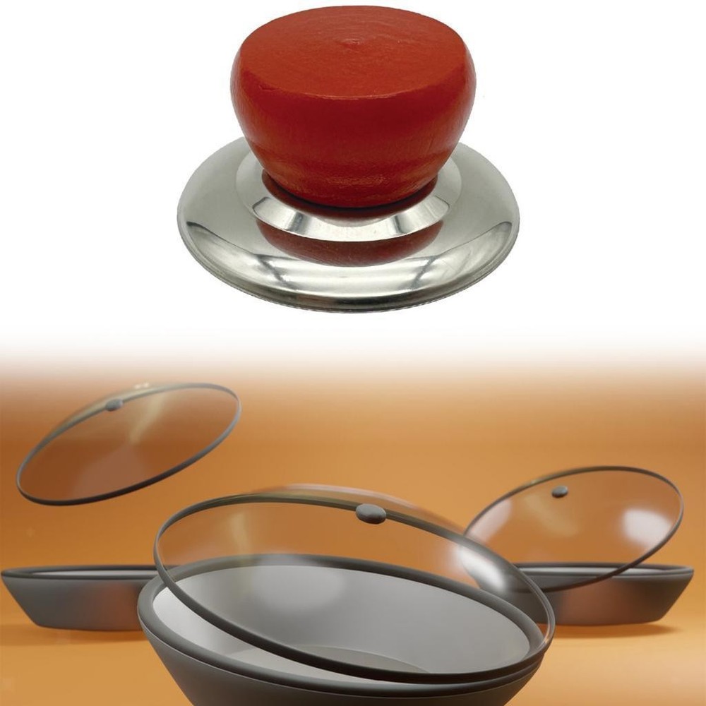 Pot Lid Knob Replacement Wood Pan Cover Holding Handle for Skillets Covers