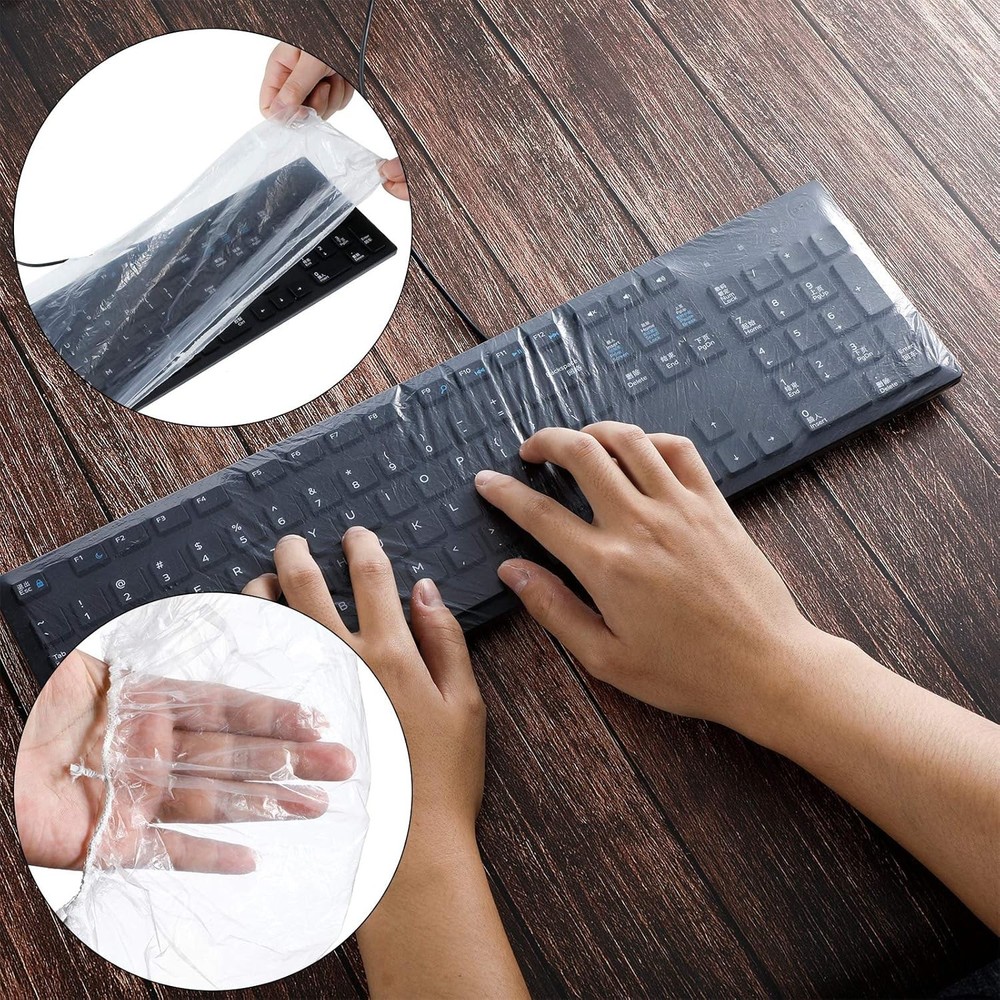 30 Pcs Universal Disposable Keyboard Protector Cover 0.025mm Wipeable Fully C...