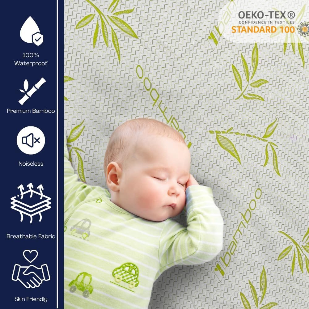 Protector de colchón de bambú con cremallera - 100 % impermeable