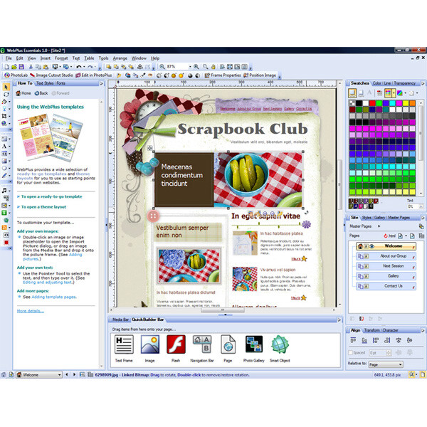 Serif WebPlus Essentials for Windows and Mac