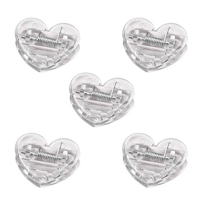 5Pcs Small Plastic Binder Clisp File Document Folder Clip School Office Supplies