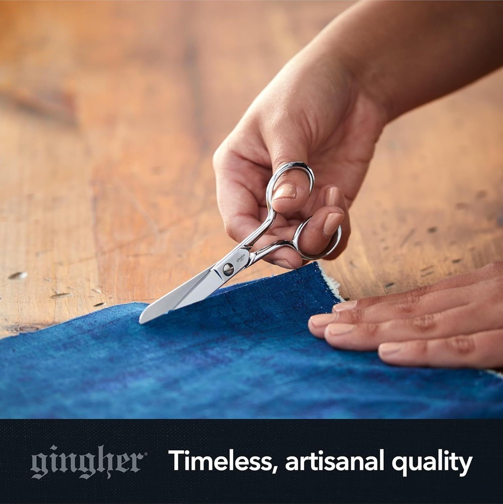 Gingher 5" Sewing Scissors - Knife-Edge Blades, Durable, Craft Scissors