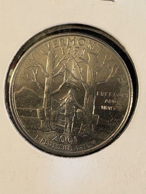 2001 P Vermont State Quarter AU