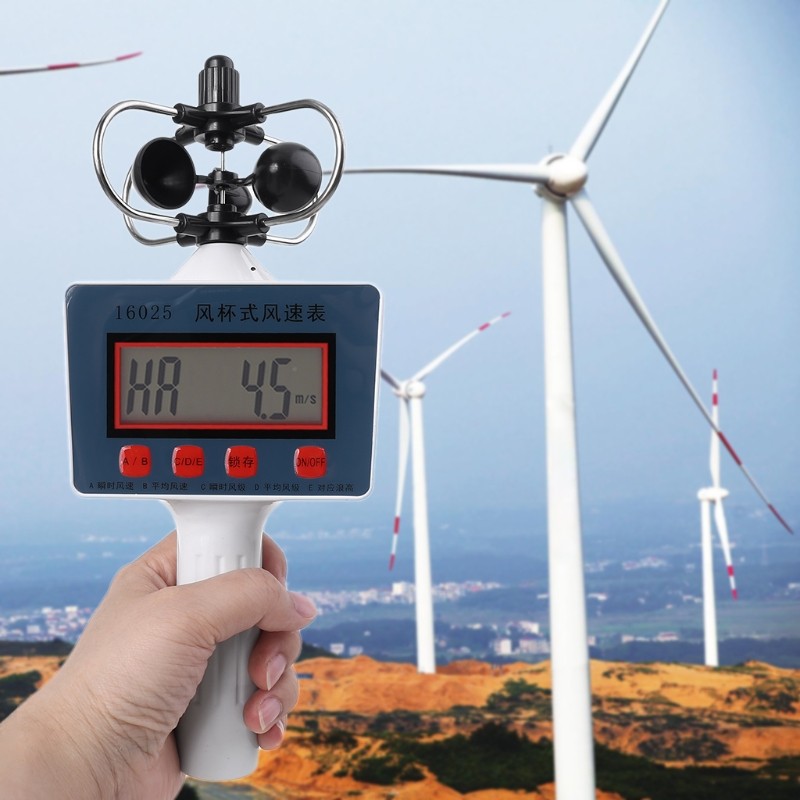 Digital Windspeed Meter Gauge Multi-Function Air Velocity Meter Instrument Test