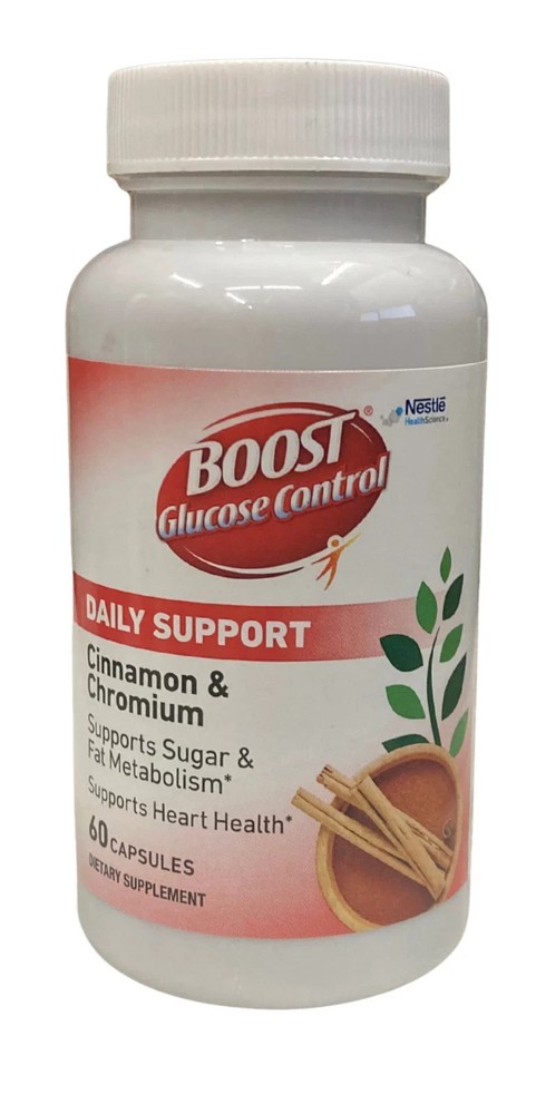 BOOST Glucose Control Daily Support 60 Capsules Cinnamon & Chromium Exp. 01/2027